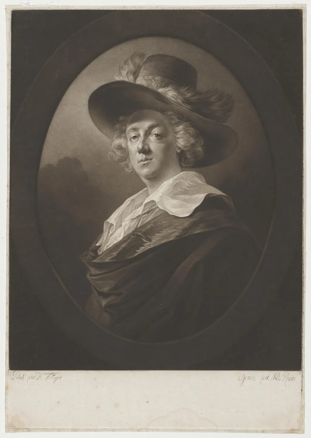 Joseph Barth, by Nikolaus Rhein, ink, 1804