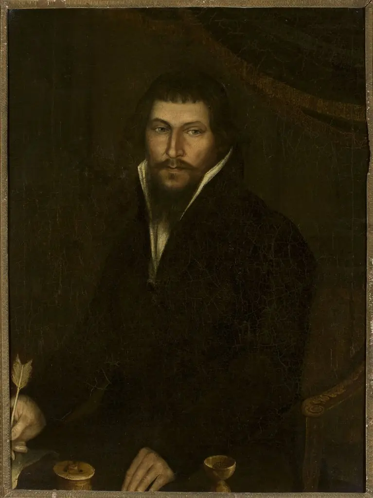Portrait of a man with a goose quill in his hand, by Nikolay Argunov