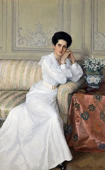 Portrait of Princess D.Gorchakova, by Nikolay Bogdanov-Belsky, oil, 1903
