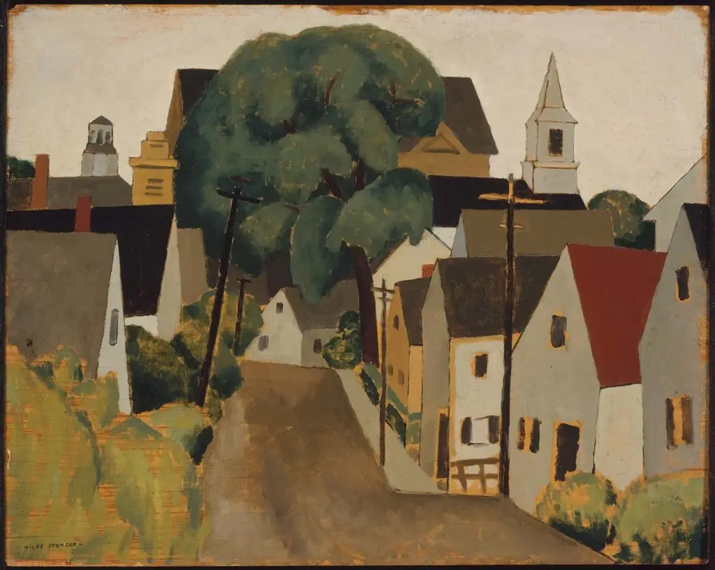 Down the Hill, by Niles Spencer