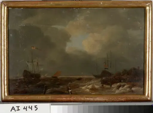 Hollantilainen satama, kopio Jacob van Ruisdaelin mukaan, by Nils Jakob Olsson Blommér