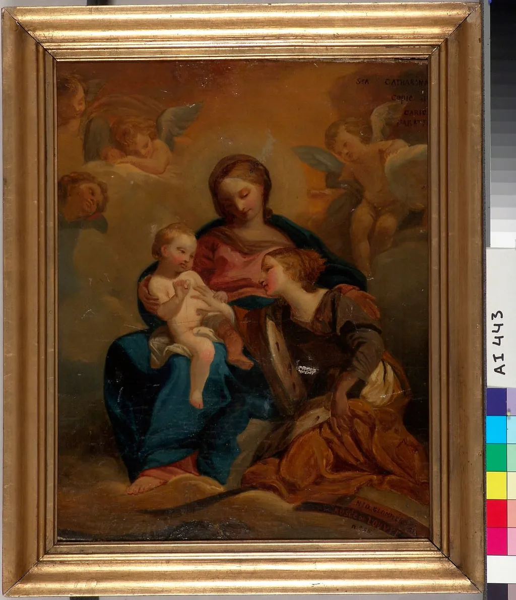 Pyhän Katariinan kihlaus, kopio, by Nils Jakob Olsson Blommér, unspecified