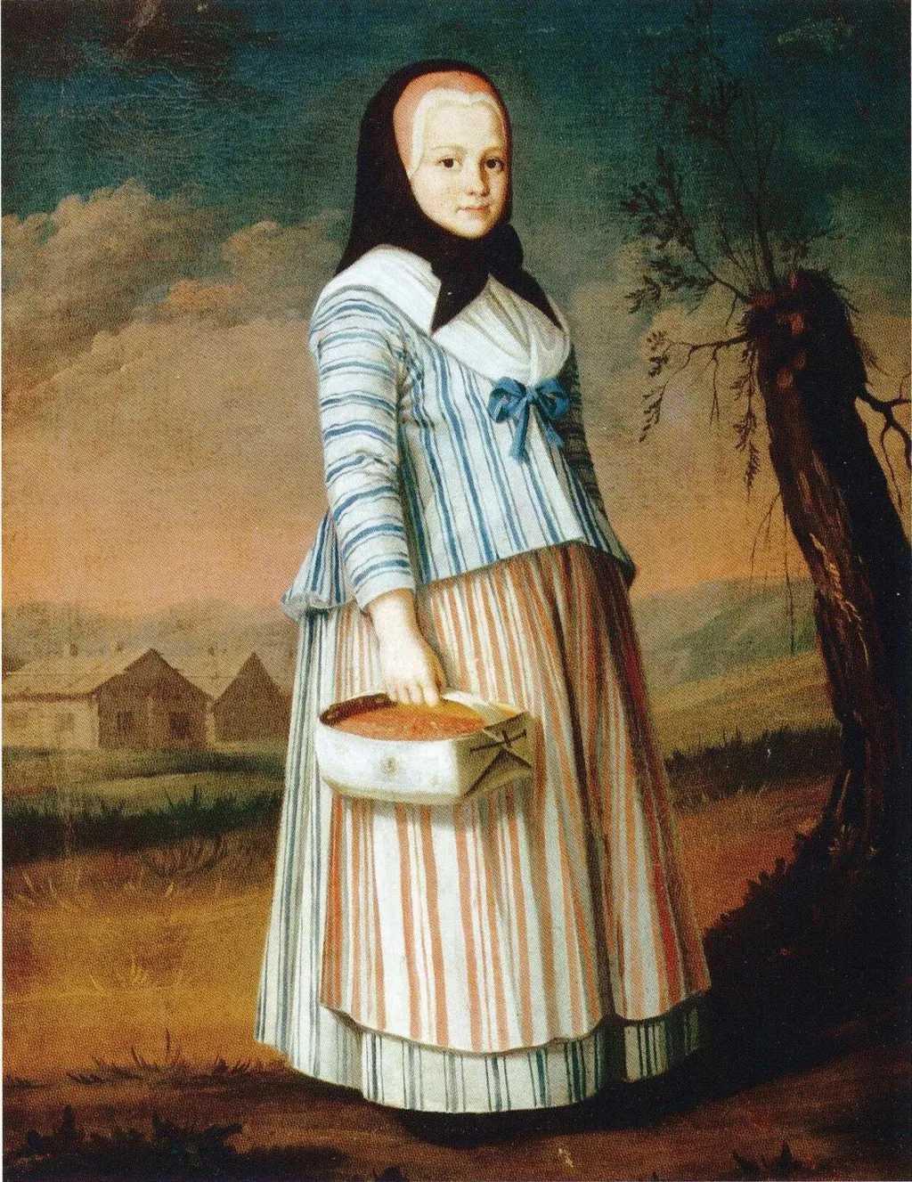 The Strawberry Girl, by Nils Schillmark, oil, 1792