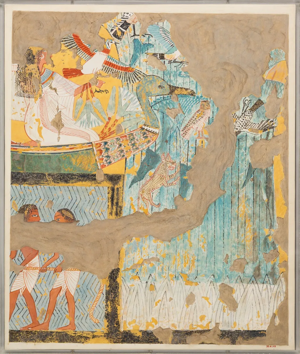 Fishing and Fowling, Tomb of Ipuy, by Nina M. Davies, unspecified, 1290