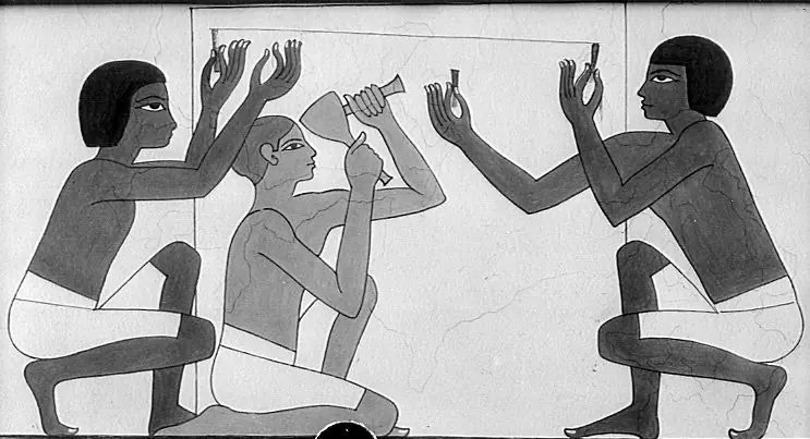 Masons Squaring a Block, Tomb of Rekhmire