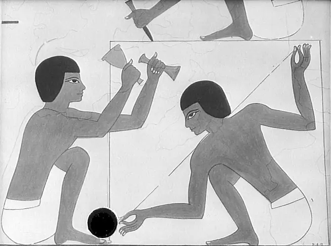 Masons Squaring a Block, Tomb of Rekhmire