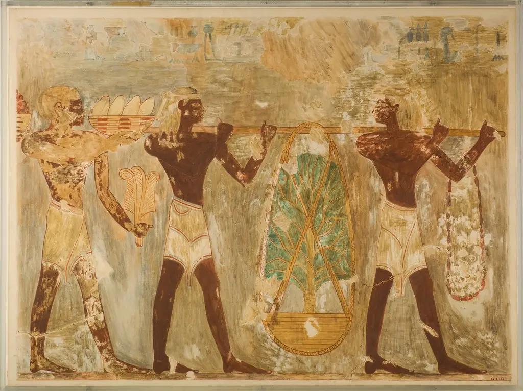Men from Punt Carrying Gifts, Tomb of Rekhmire, by Nina M. Davies