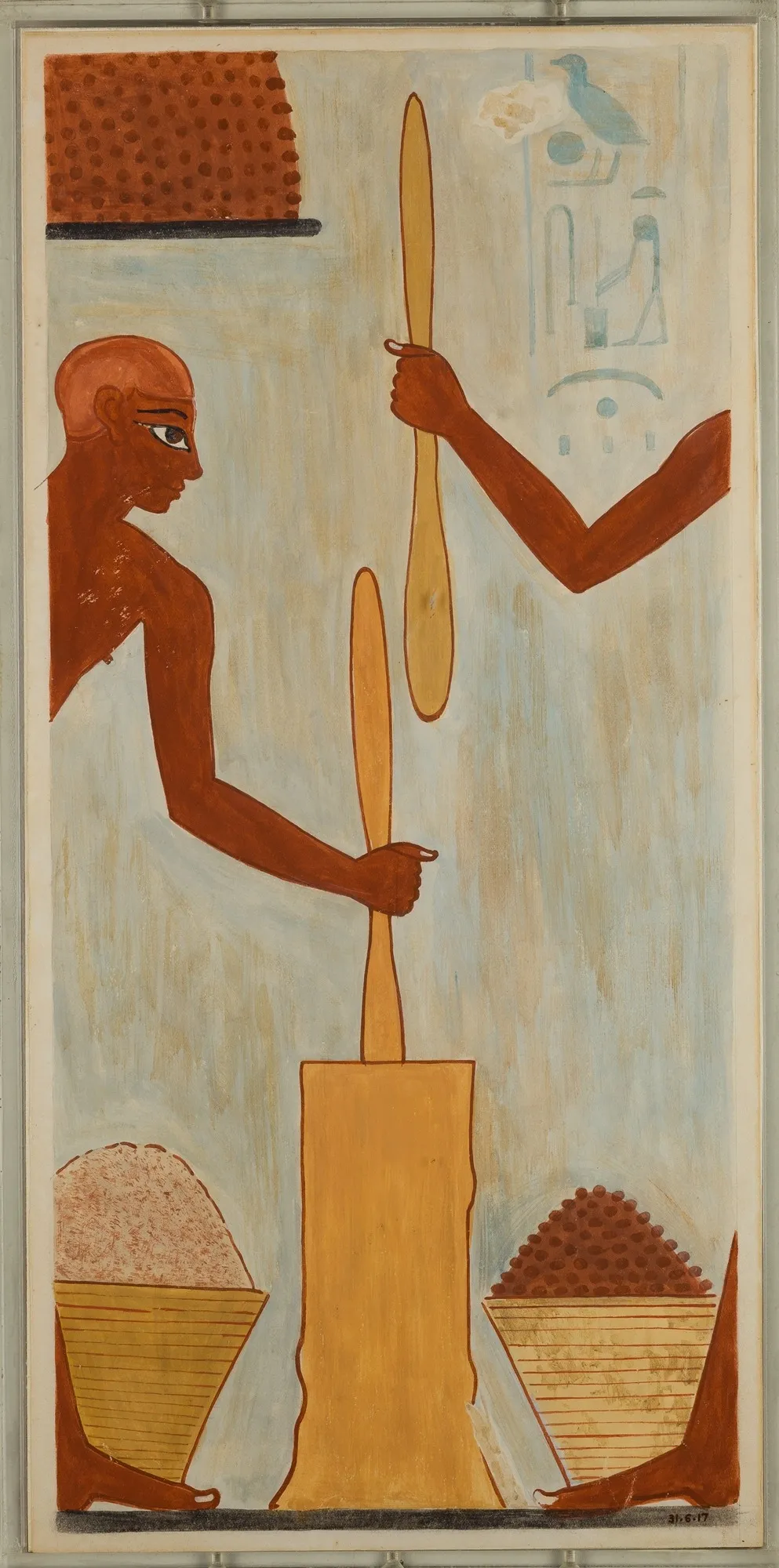Pounding Meal, Tomb of Rekhmire, by Nina M. Davies, unspecified, 1504