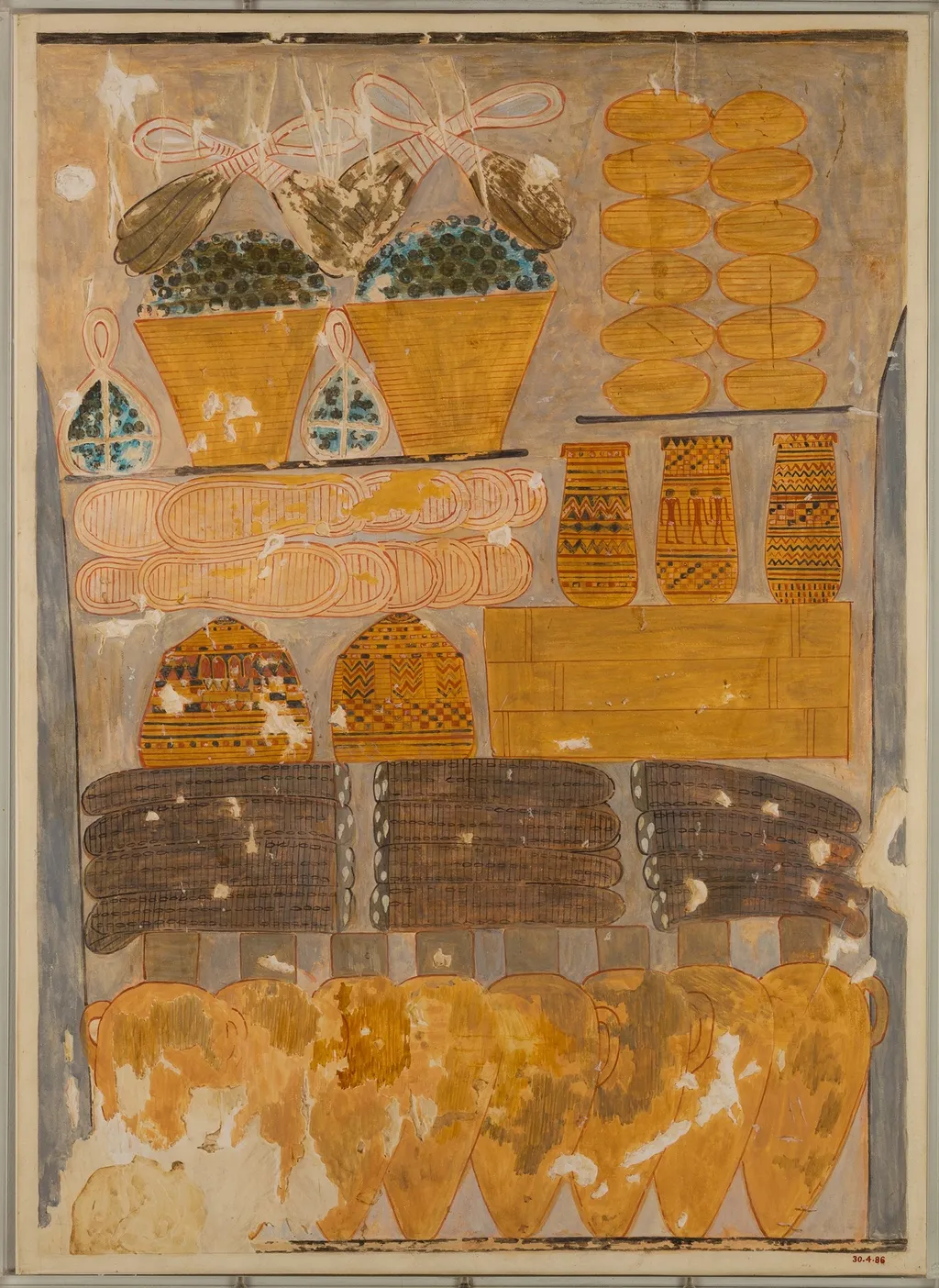 Provisions Stored in the Temple, Tomb of Rekhmire, by Nina M. Davies, unspecified, 1490