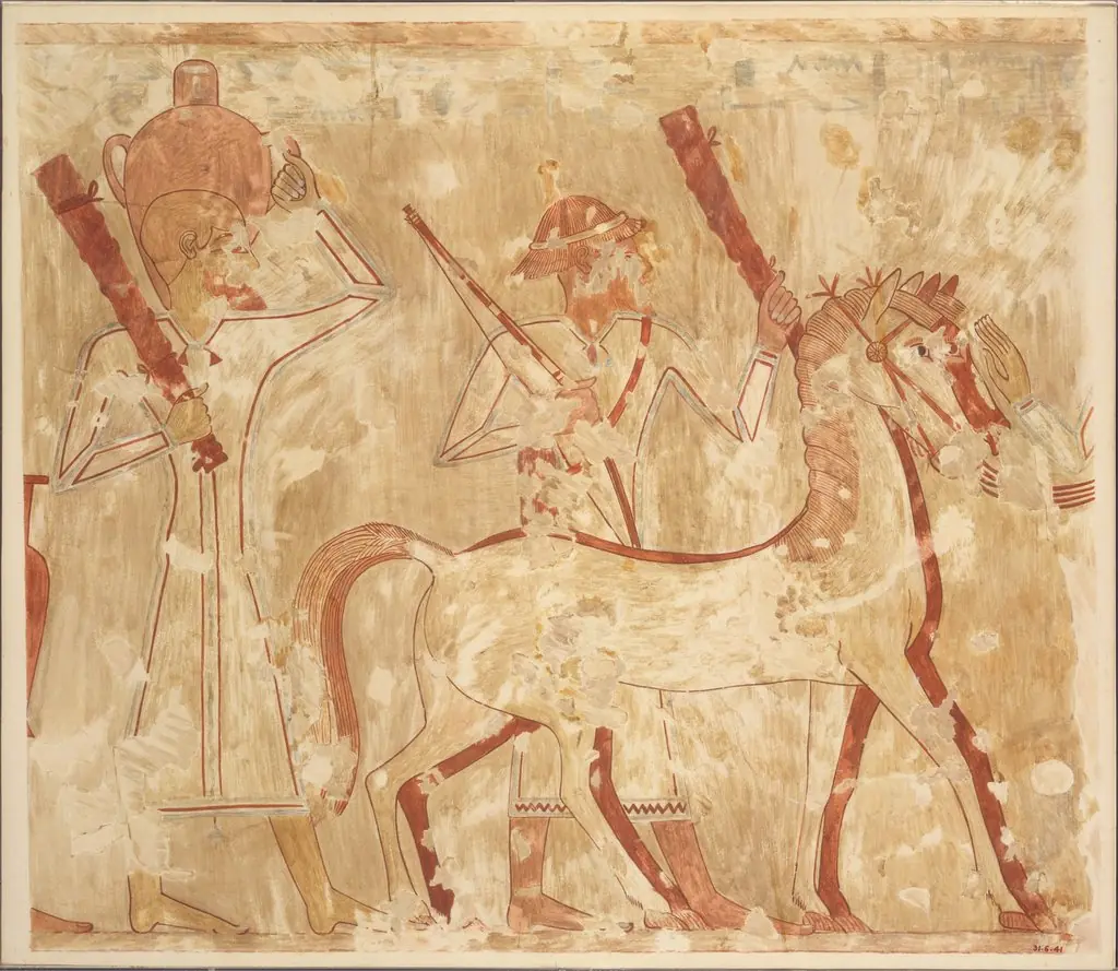 Syrians Bringing Horses, Tomb of Rekhmire, by Nina M. Davies
