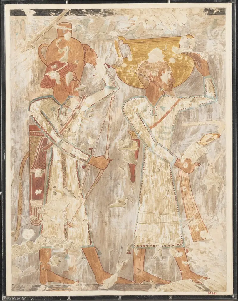 Syrians Bringing Vessels and Weapons, Tomb of Rekhmire, by Nina M. Davies