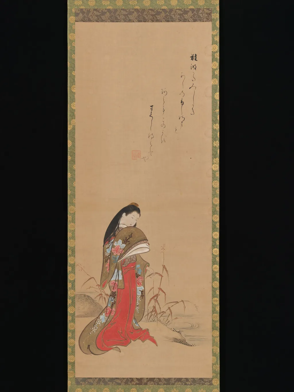 Lady Ise by the Riverbank, by Nishikawa Sukenobu, unspecified