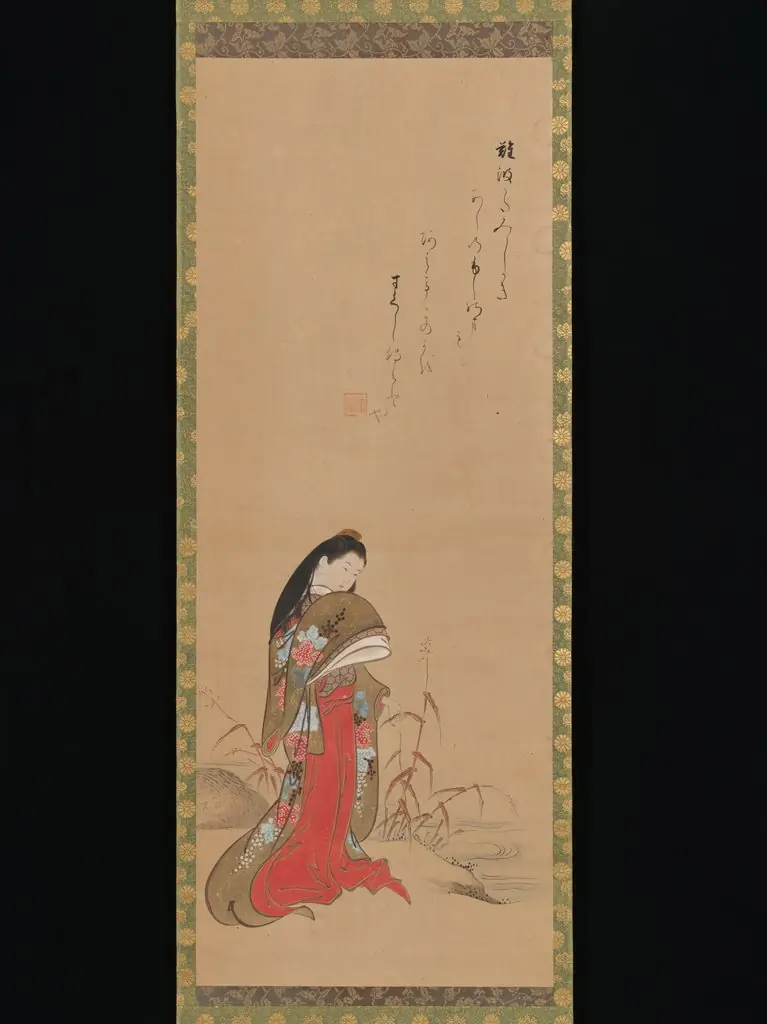 Lady Ise by the Riverbank, by Nishikawa Sukenobu