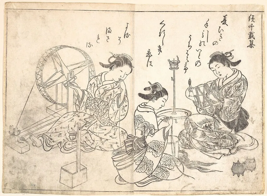 Untitled, by Nishikawa Sukenobu, ink, 1742