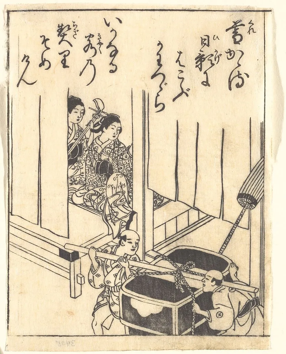 Untitled, by Nishikawa Sukenobu, ink, 1711