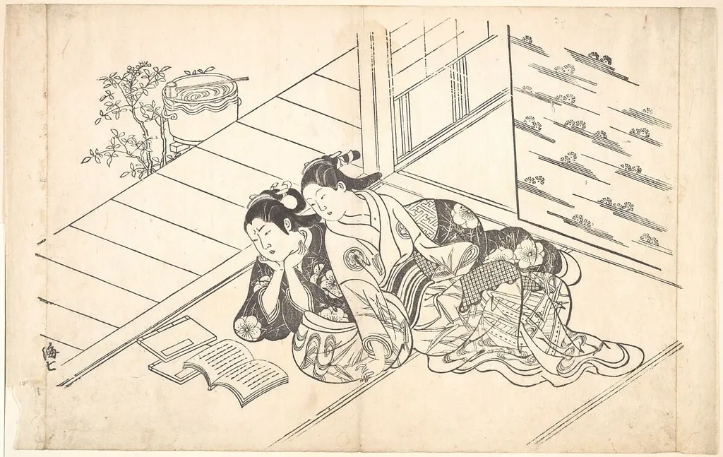Untitled, by Nishikawa Sukenobu, ink, 1730