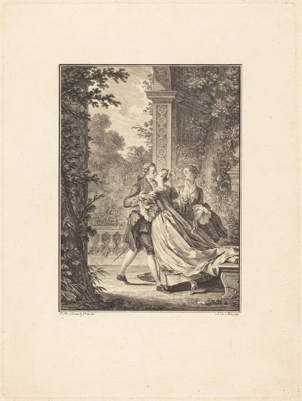 Sans rien comprendre à ce mystere, by Noël Le Mire, ink, 1773