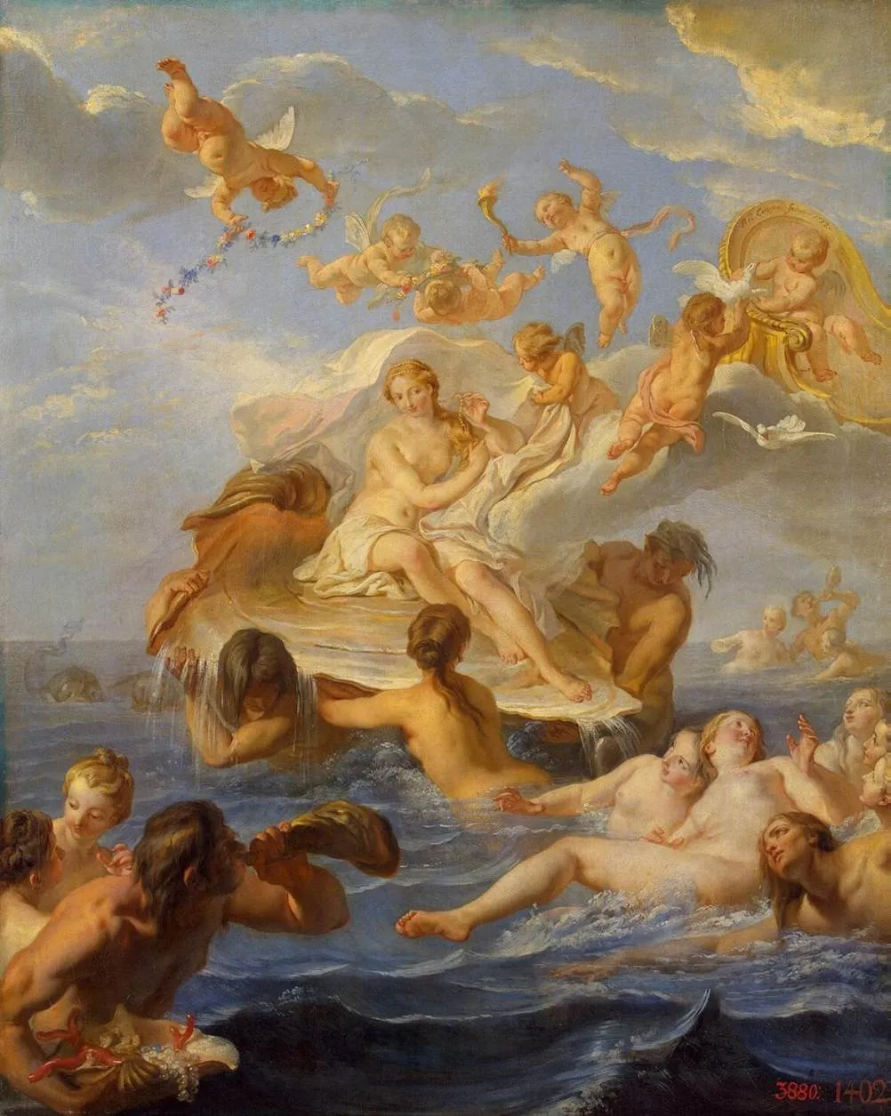 Birth of Venus, by Nöel-Nicolas Coypel, oil, 1732