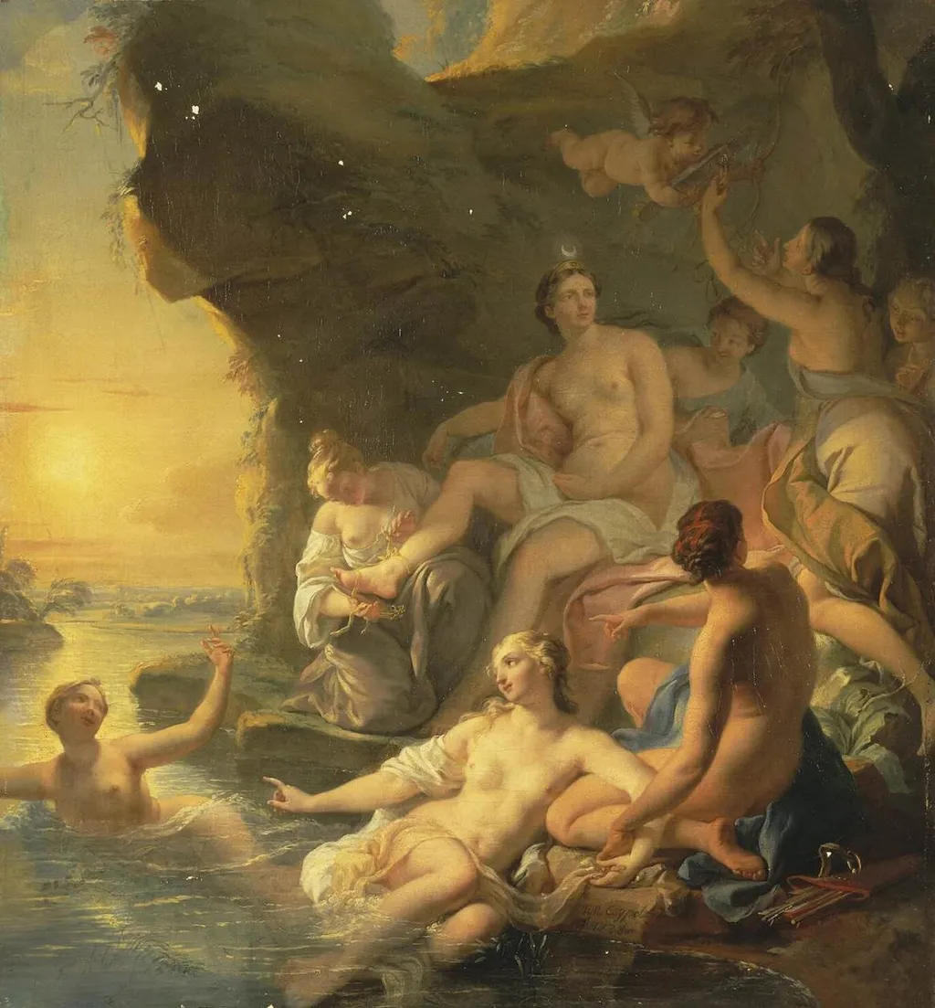 Diana's Bathing, by Nöel-Nicolas Coypel, oil, 1732