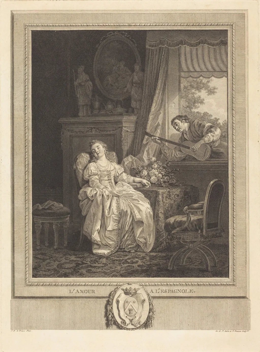 L'amour a l'espagnole, by Noël Pruneau, ink, 1783