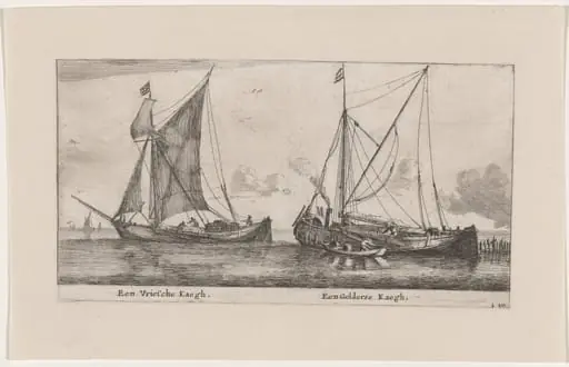 A Friesland Ketch and a Gelderse Ketch, by Nooms, called Zeeman, Reinier