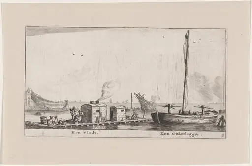 A Raft and a "Onderlegger", by Nooms, called Zeeman, Reinier