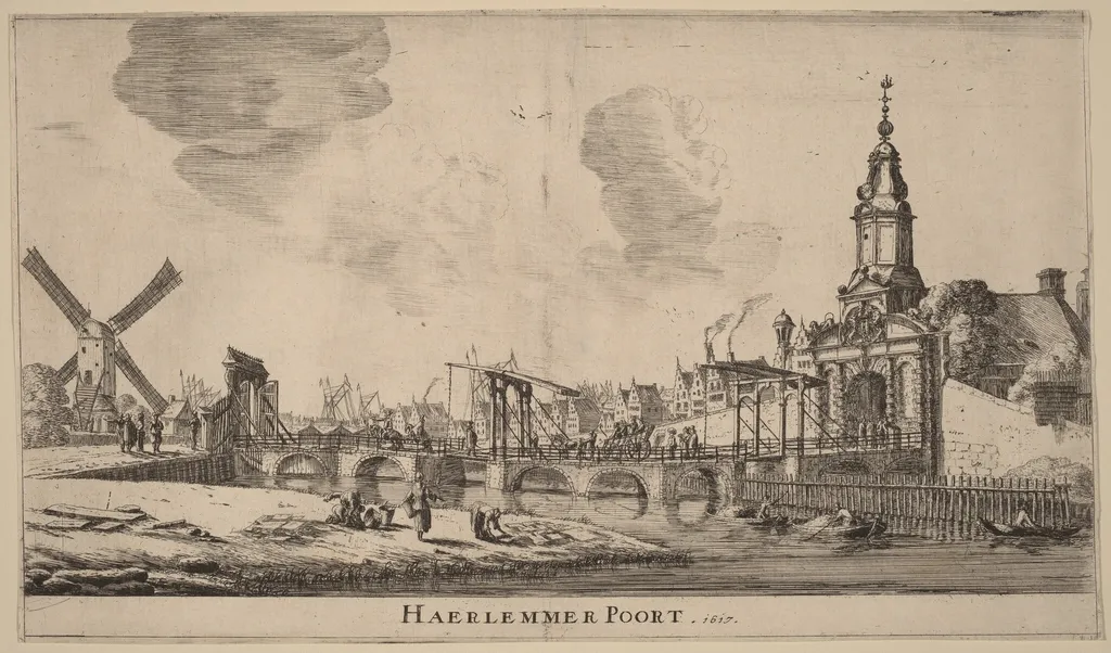 Haarlem Gate (Haerlemmer Poort), by Nooms, called Zeeman, Reinier, ink, 1617