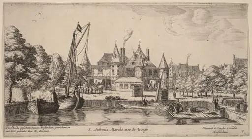 Nieuwmarkt with St. Anthoniswaag (S. Anthoni s Marckt met de Waegh), by Nooms, called Zeeman, Reinier
