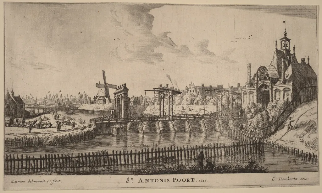 St. Antonis Gate (St. Antonis Poort), by Nooms, called Zeeman, Reinier, ink, 1636