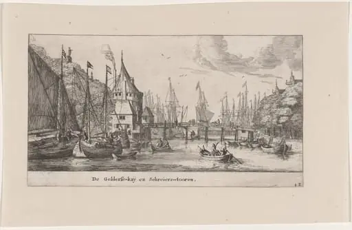 The Gelderse Quay and the Schreiers Tower, Amsterdam