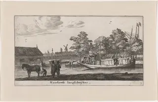 The Haarlem "Trekschuiten", by Nooms, called Zeeman, Reinier, 1653