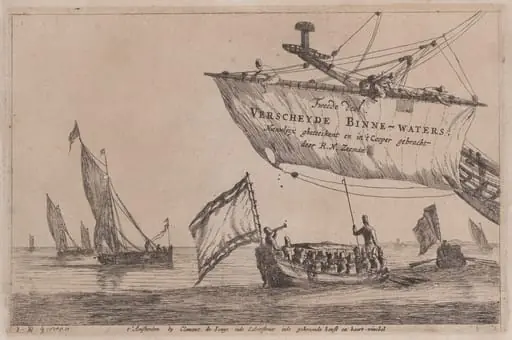 Title Page: Fishing Boats and Staten Sloop, by Nooms, called Zeeman, Reinier