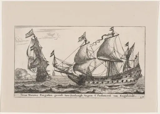 Two Dutch Frigates, by Nooms, called Zeeman, Reinier