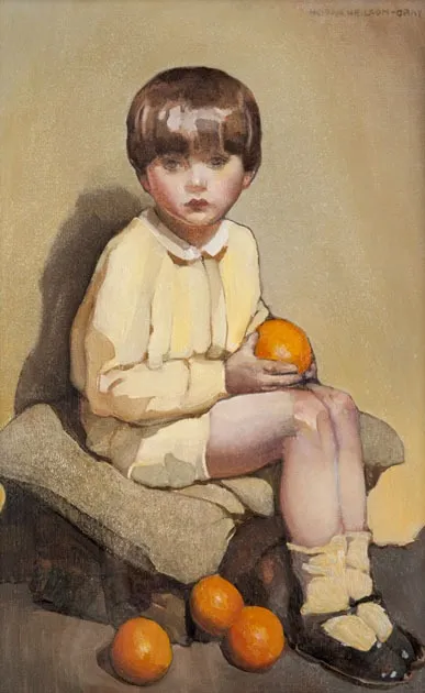 Little Boy with Oranges, by Norah Neilson Gray, oil, 1920