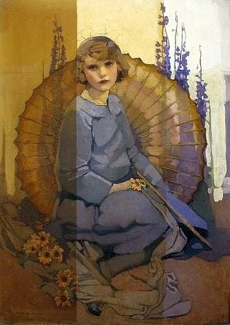 Portrait of a Girl in Blue, by Norah Neilson Gray, oil, 1920