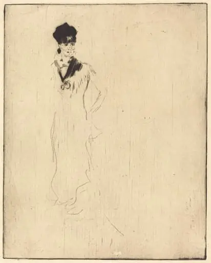 Sketch of a Young Lady in Violet (Esquisse de jeune femme a la violette), by Norbert Goeneutte