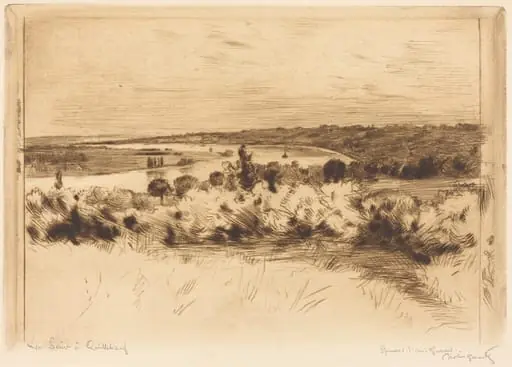 The Seine at Quilleboeuf (La Seine a Quilleboeuf), by Norbert Goeneutte