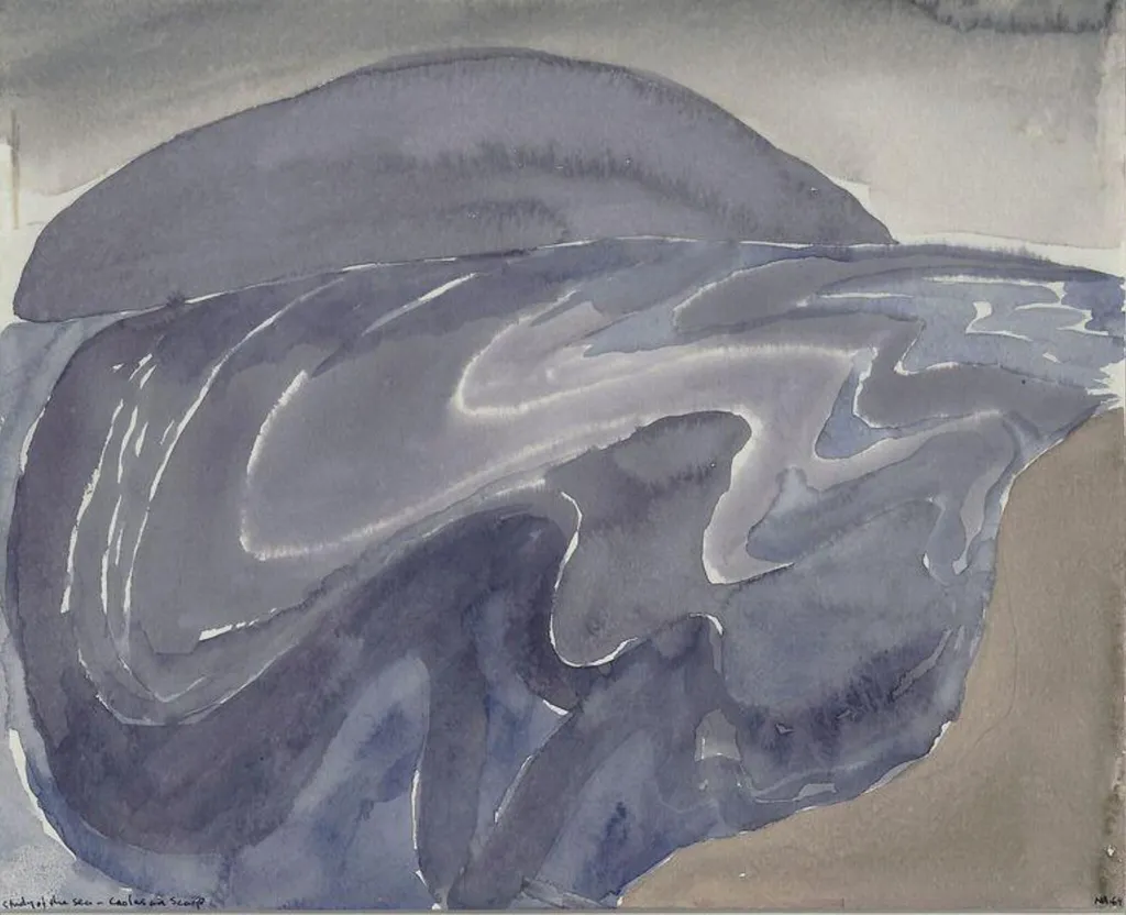 Caolasan Scarp, by Norman Adams, watercolor, 1969