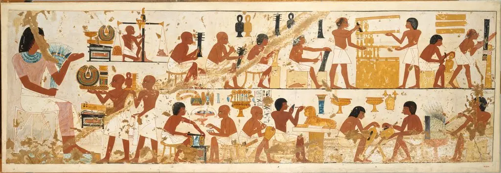 Craftsmen, Tomb of Nebamun and Ipuky, by Norman de Garis Davies