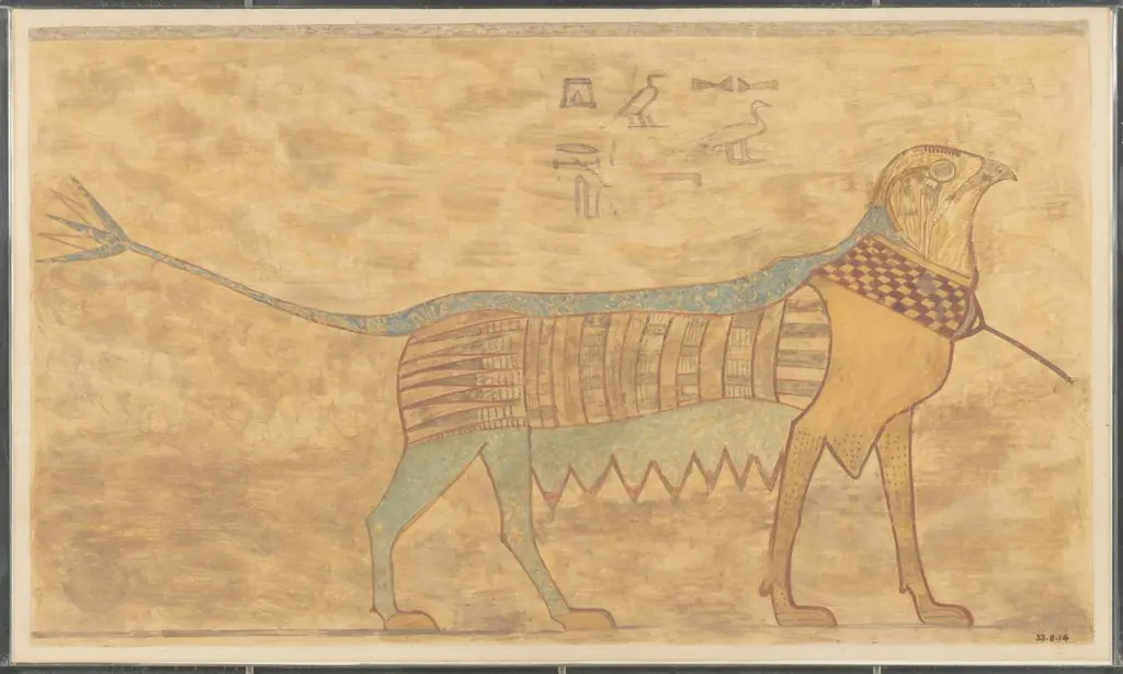Detail of a Griffin, Tomb of Khety, by Norman de Garis Davies