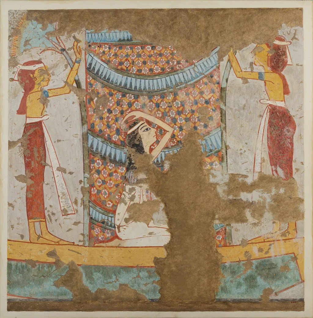 Funeral Boat, Tomb of Haremhab, by Norman de Garis Davies, unspecified