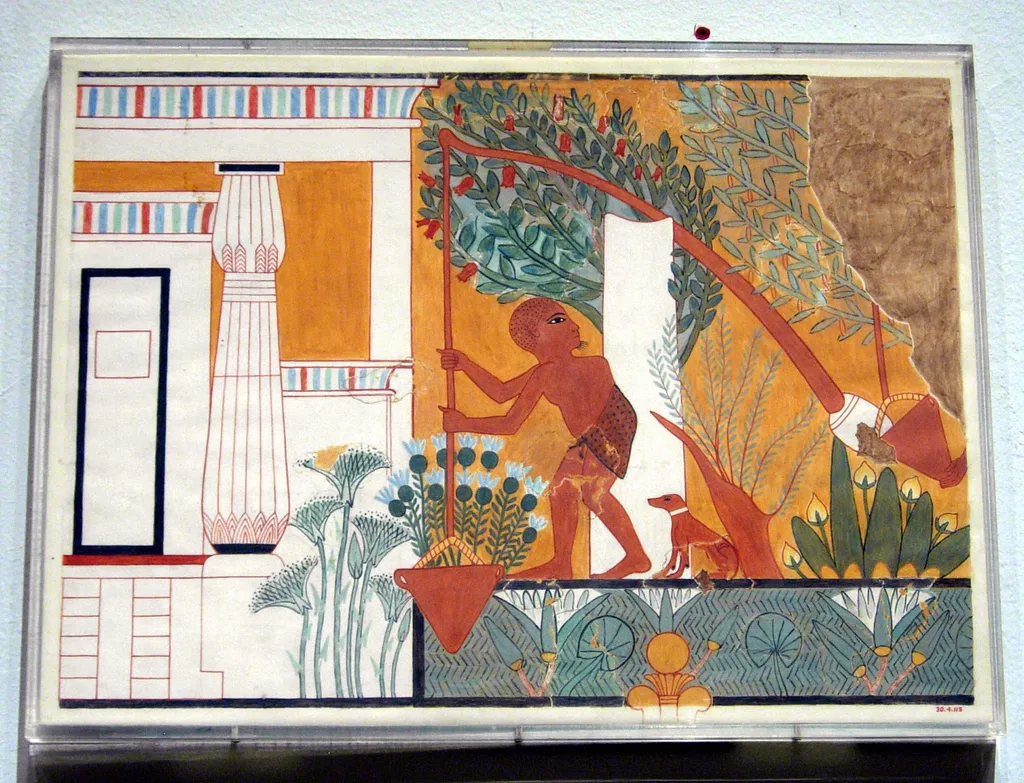 Garden Scene, Tomb of Ipuy, by Norman de Garis Davies, unspecified