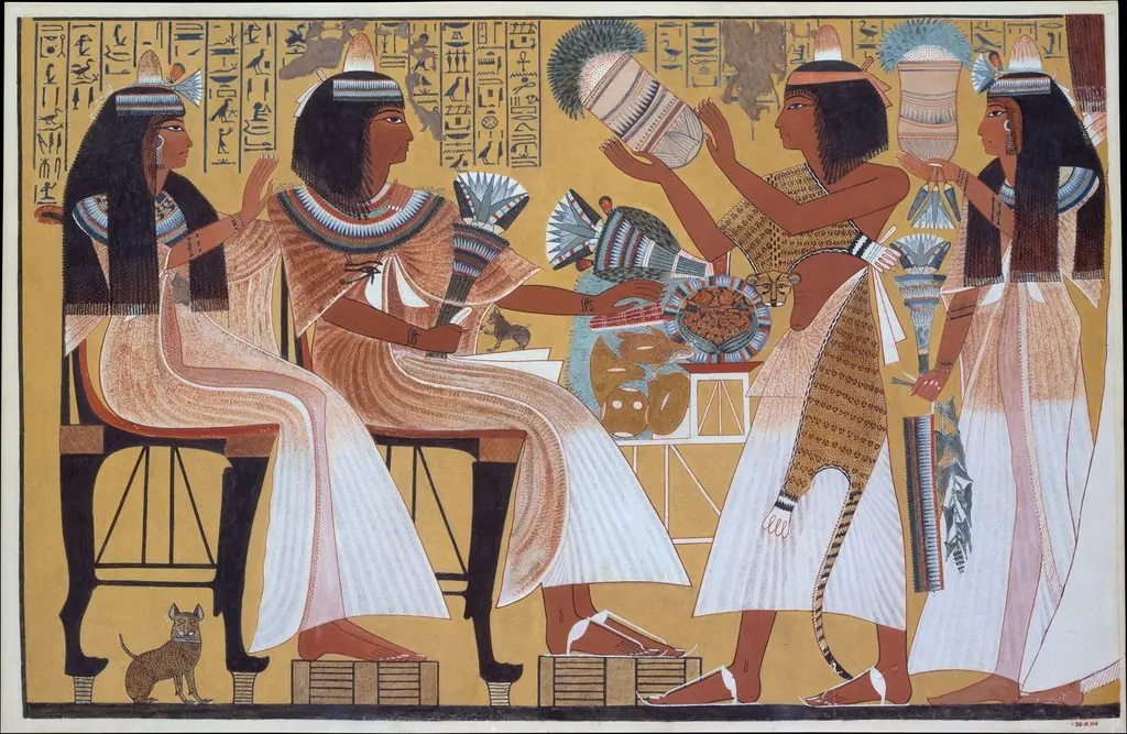 Ipuy and Wife Receive Offerings from Their Children (substantially restored), by Norman de Garis Davies