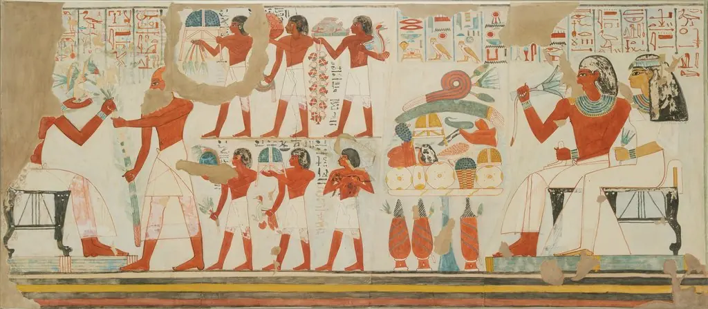 Offerings Made to the Deceased and his Wife, Tomb of Djehutyemheb, by Norman de Garis Davies