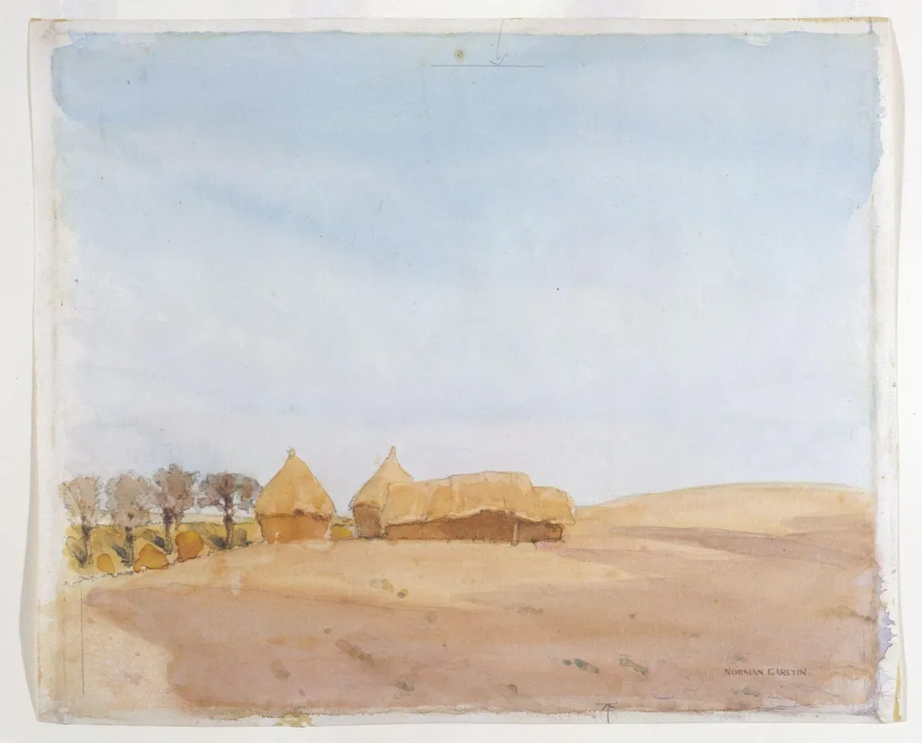 Glowing Evening, by Norman Garstin, watercolor, 1875