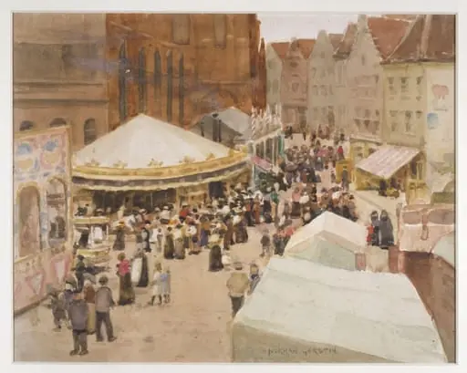The Kermesse, Diest, by Norman Garstin