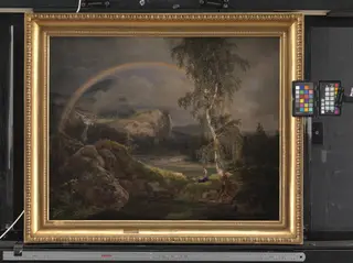 Norwegian Landscape with a Rainbow