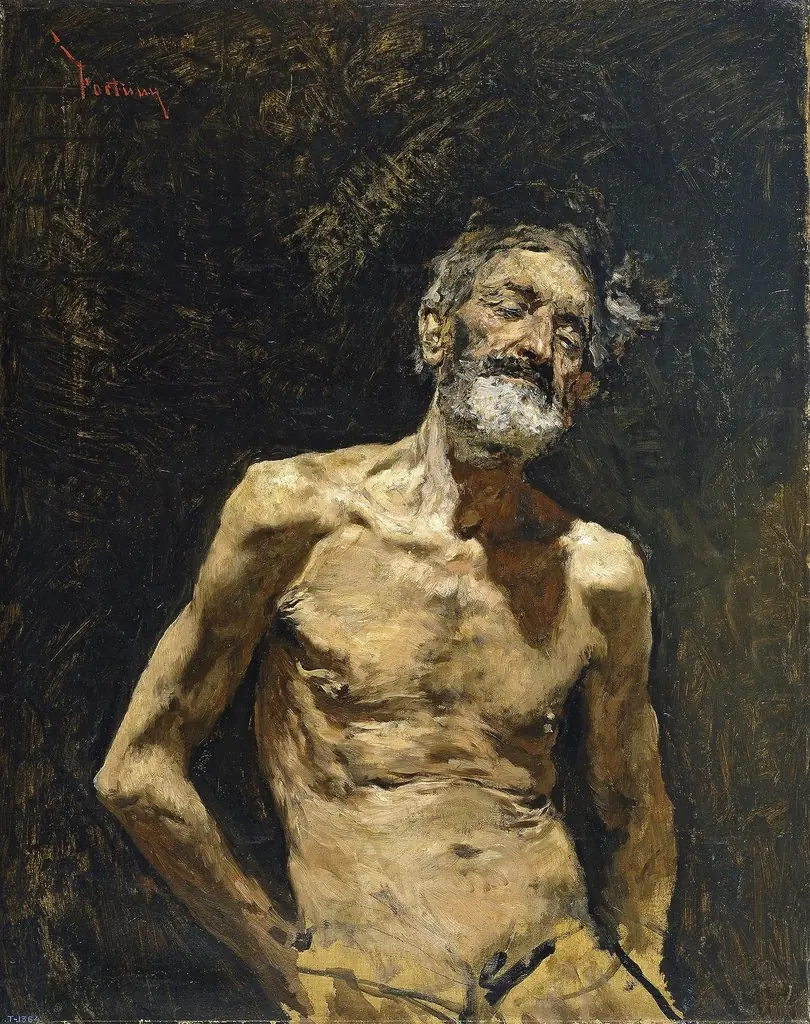 Nude Old Man in the Sun