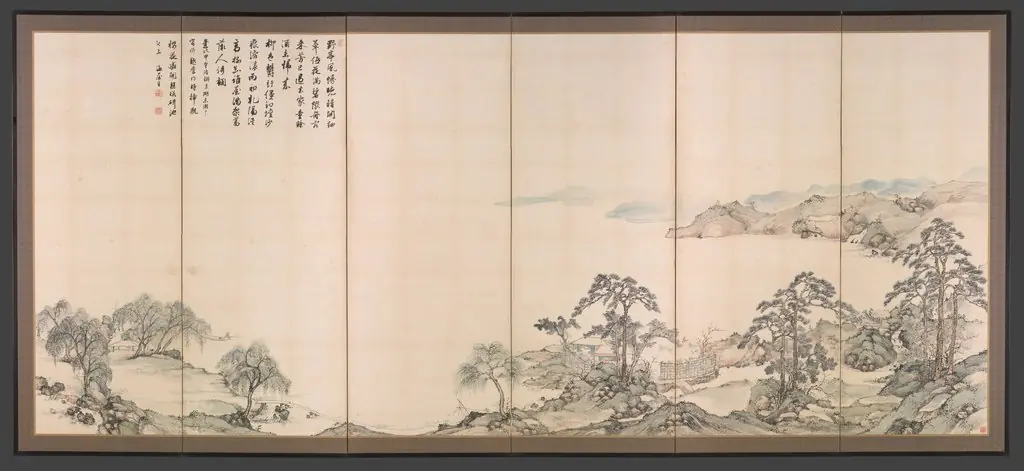 Lake Biwa in Four Seasons, by Nukina Sūō