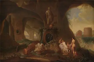 Nymphs in a Grotto, by Abraham van Cuylenborch